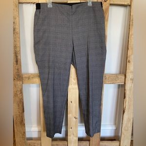 Ellos plaid gray/black pants elastic back size 14